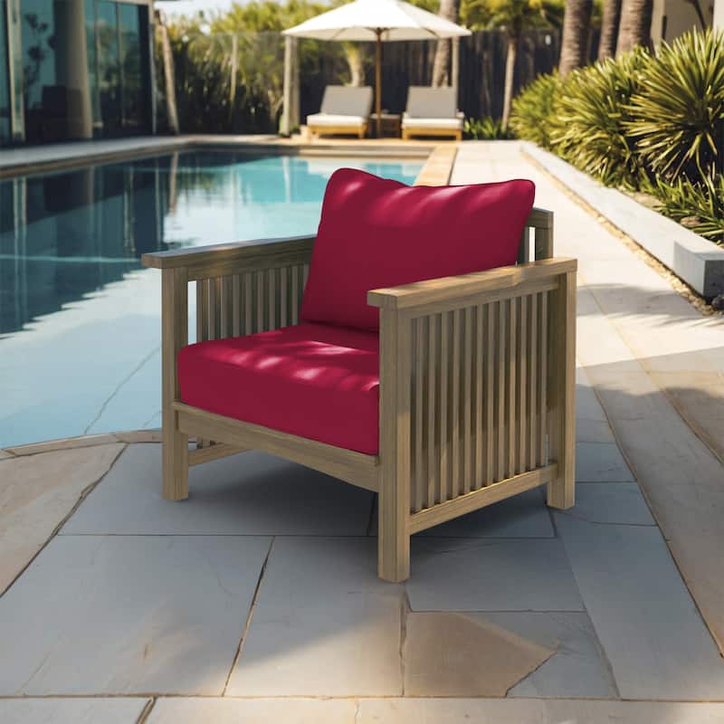 California Umbrella Outdoor Deep Seat Cushion Set, 24" x 48", 5.5" Thick Seat, Solstice Olefin Fabric