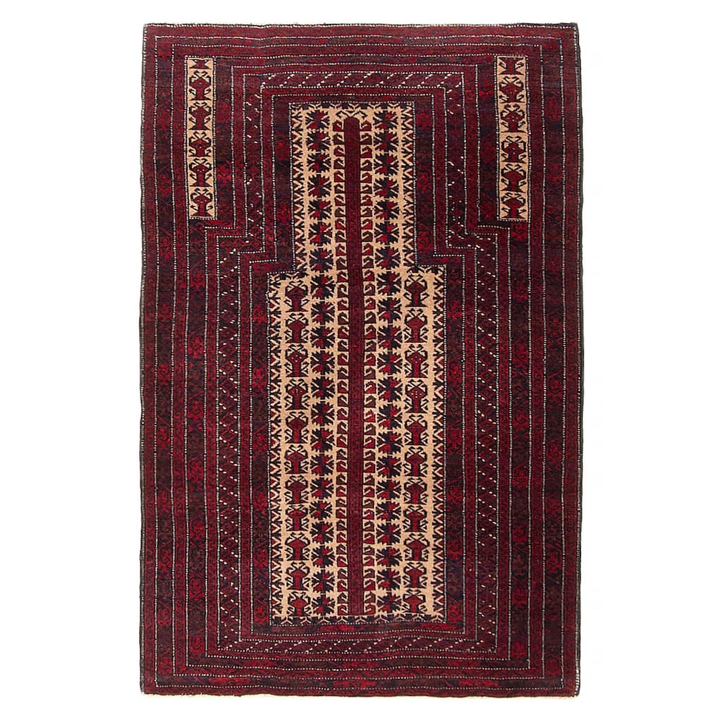 Teimani Beige Rug 3'1" x 4'9" - 3'1 x 4'9