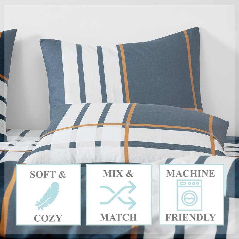 Truly Soft Henry Plaid 3 Piece Quilt Set
