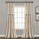 preview thumbnail 20 of 26, Lush Decor Linen Button New Window Curtain Single Panel - 108" x 40" Dark Linen