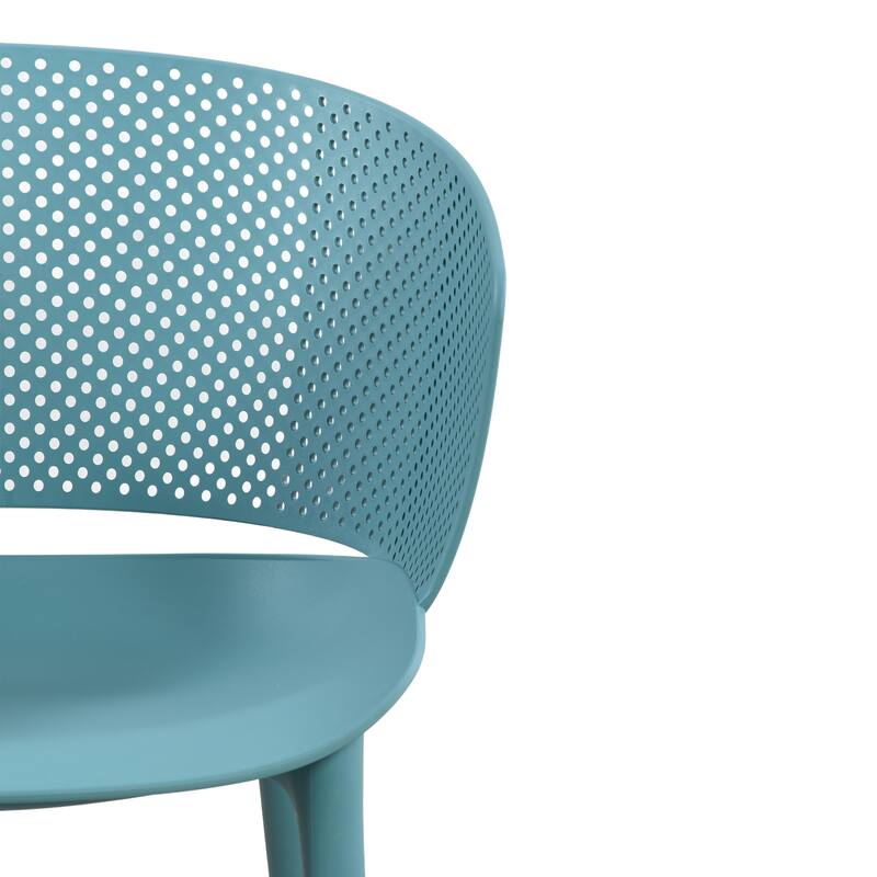 Christopher Knight Home - Gerald Modern Outdoor Plastic Dining Chair (Set of 2)