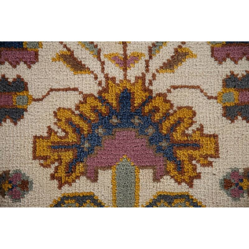 All-Over Kazak Area Rug Hand-Knotted Wool Carpet - 5'1"x 7'11"