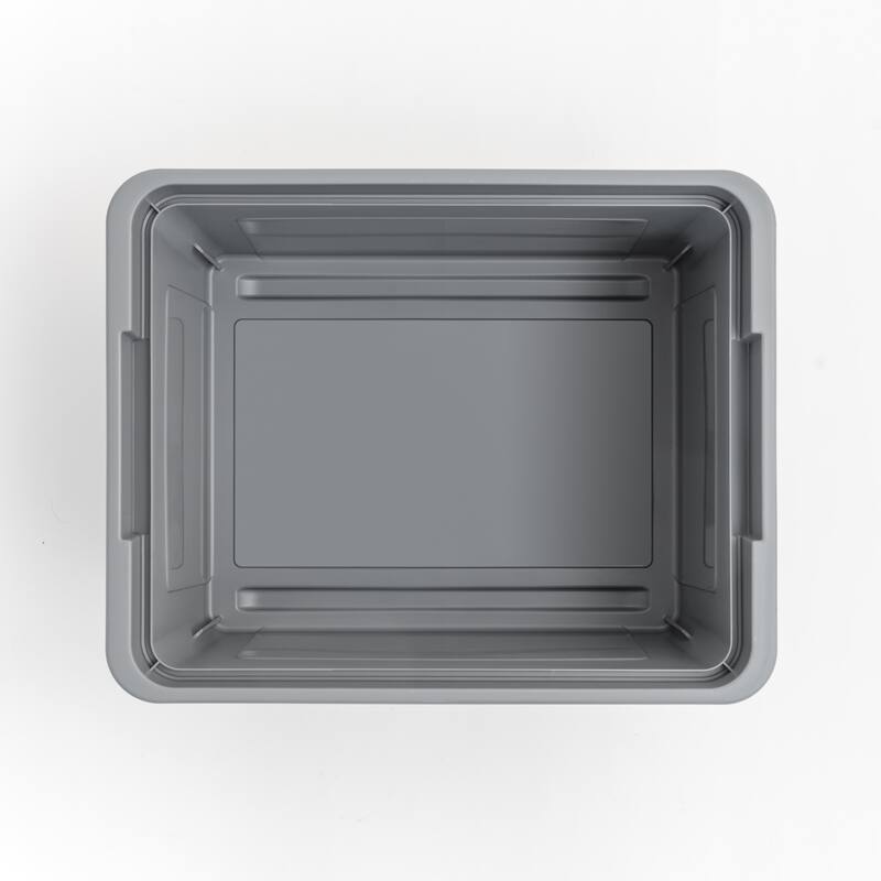 IRIS USA® File Boxes 35 Qt Buckle Lid - Gray - Set of 3