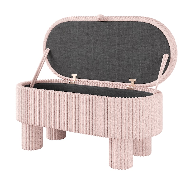 Christopher Knight Home - Caldrin Modern Storage Upholstered Ottoman Bench with Hidden Storage