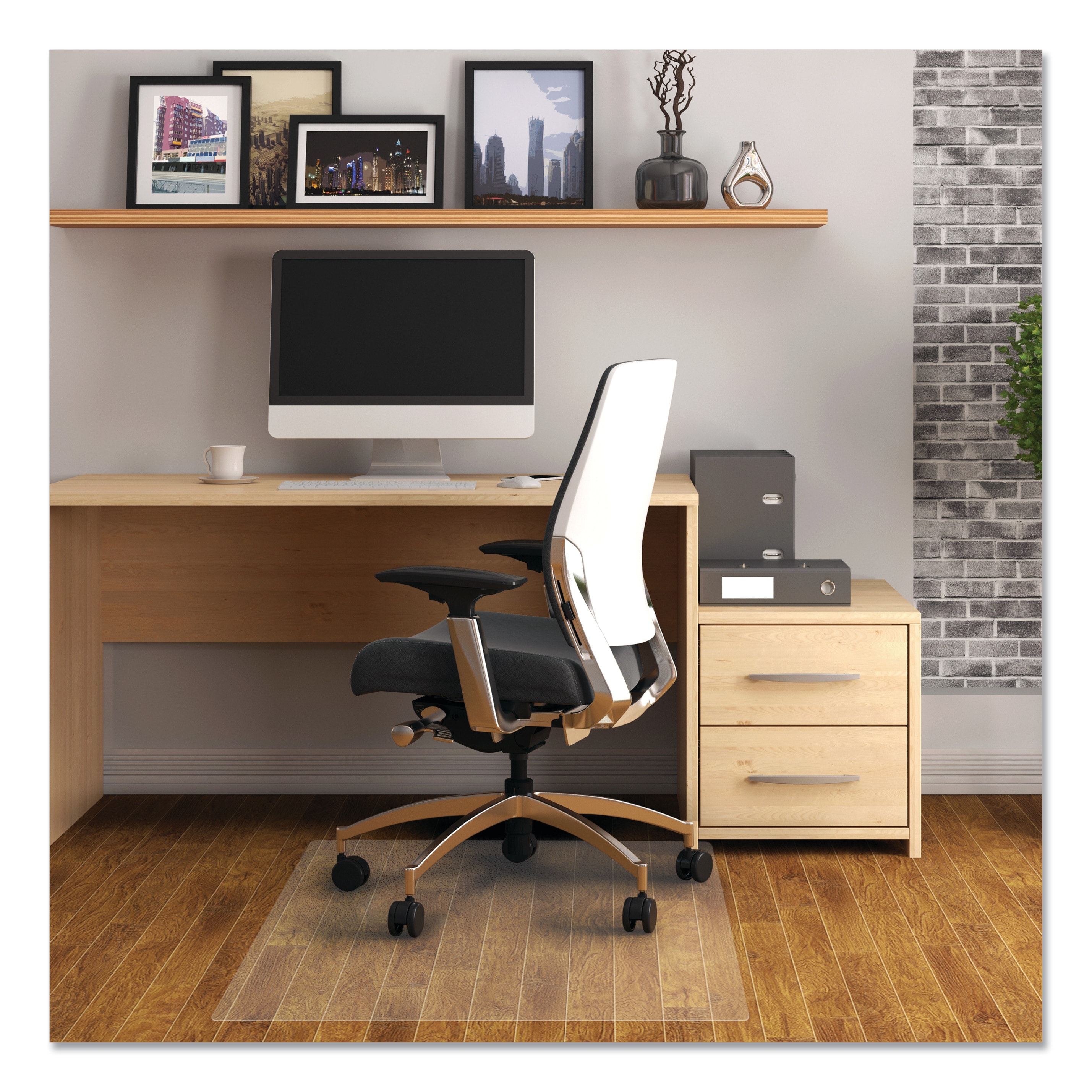 Advantagemat® Phthalate Free Vinyl Rectangular Chair Mat for Hard Floor - 45