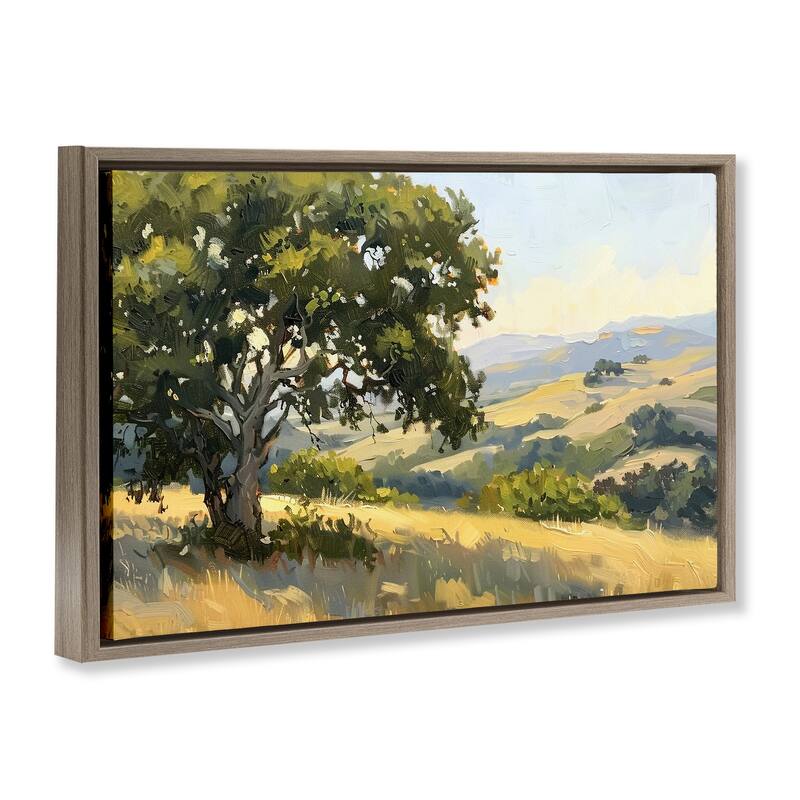 Stupell On The Hilltop Scenery Framed Floater Canvas Wall Art Design By LSR Creative Studio
