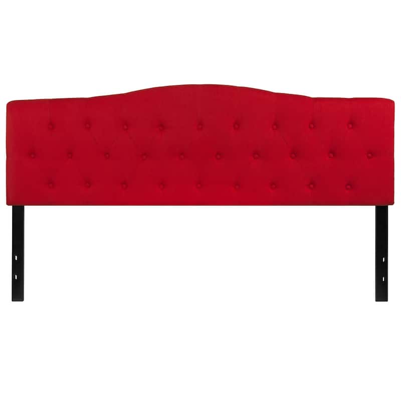 Arched Button Tufted Upholstered Headboard