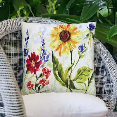 Magnolia Casual Outdoor Pillow Sunflower Field 18X18