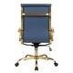 preview thumbnail 42 of 42, LeisureMod Harris High-Back Leather Office Chair With Gold Frame