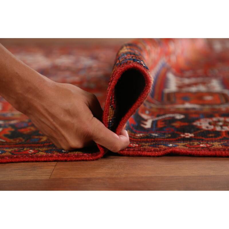Hand Knotted Oriental 100% Wool Carpet Traditional Medallion Red Heriz Area Rug - 10' 9'' X 8' 1''
