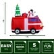 preview thumbnail 4 of 9, Fraser Hill Farm 7-Ft. Pre-Lit Inflatable Santa in Fire Truck