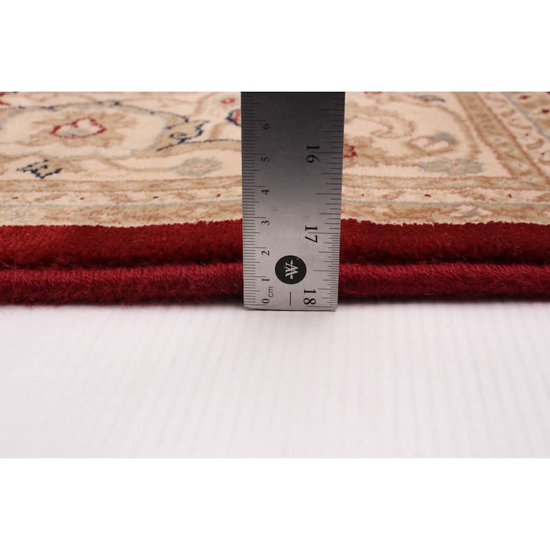 ECARPETGALLERY Machine Woven Lotus Mod Red Polypropylene Rug - 5'3 x 7'8