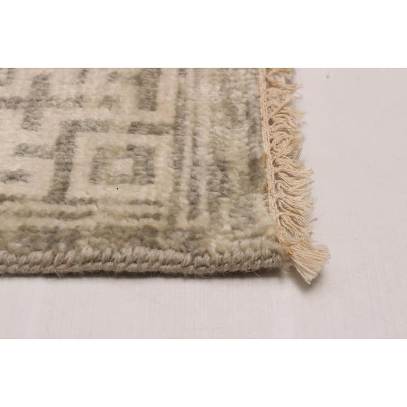 ECARPETGALLERY Hand-knotted Mamluk Taupe Wool Rug - 4' x 6'