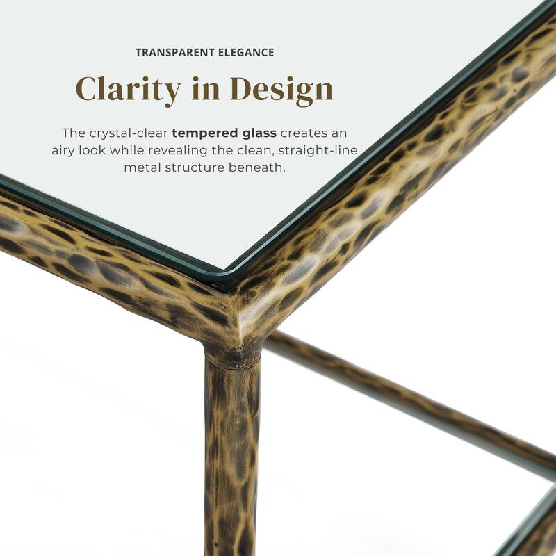 247 Shop At Home Lalia Modern 3-Piece Upholstered Hammered Metal Panel Bedroom Set with Nightstand and Bench