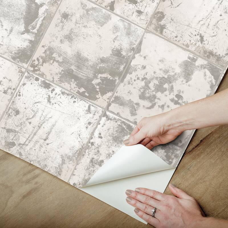 NuWallpaper Metal Sheet Silver Peel and Stick Wallpaper