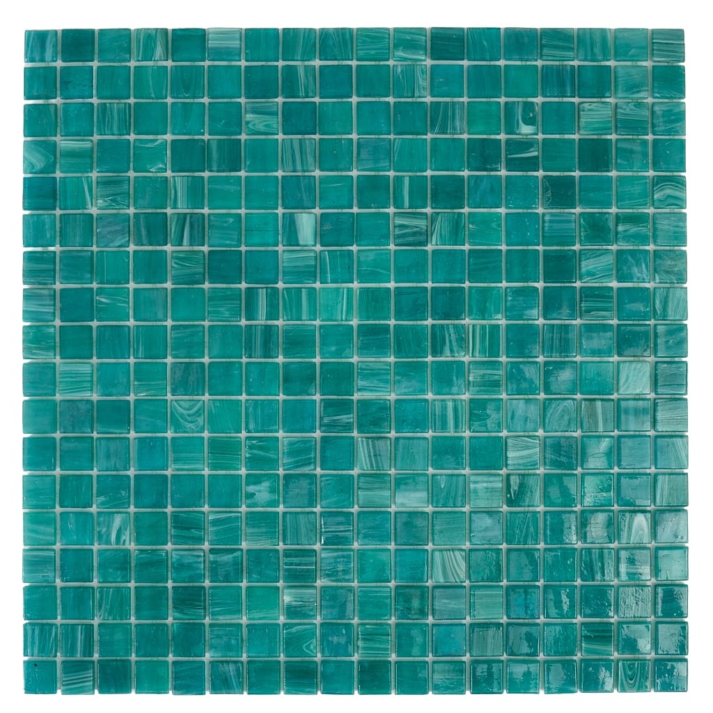 Apollo tile 12" x 12" Skosh Glossy Cerulean Green Glass Tile (18.69 sq ft/case) - 20 Pack