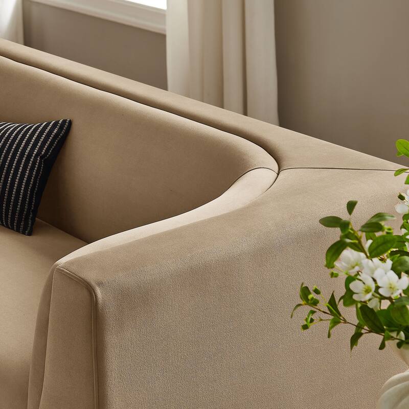 Hilda 86" Curved Back Performance Velvet Sofa