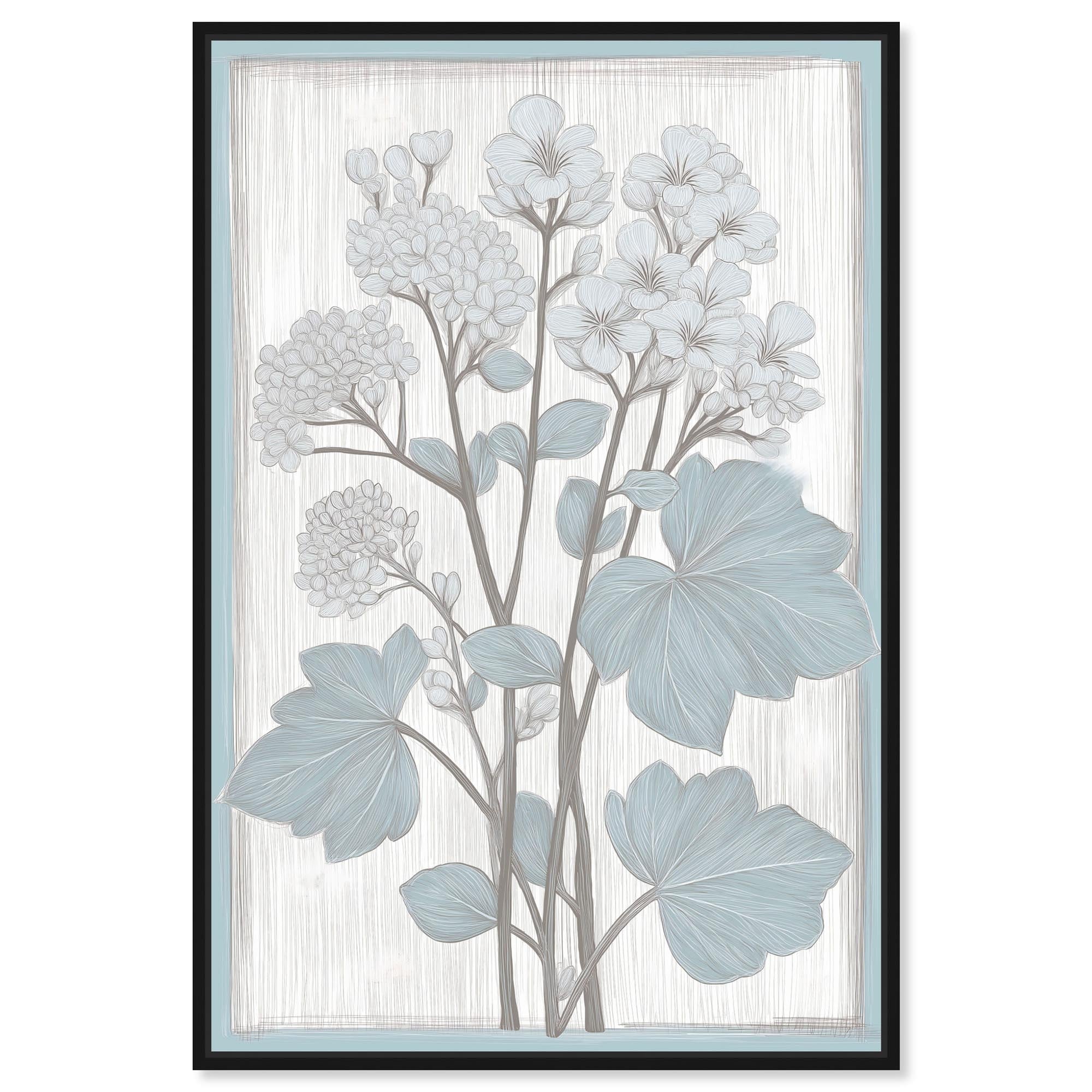 Linen Geranium I Floral Wall Decor Canvas Print by Art Remedy