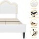 preview thumbnail 5 of 13, Twin Upholstered Smart LED Bed Frame with Adjustable Hills Headboard, Storage Drawer (White with Drawer)