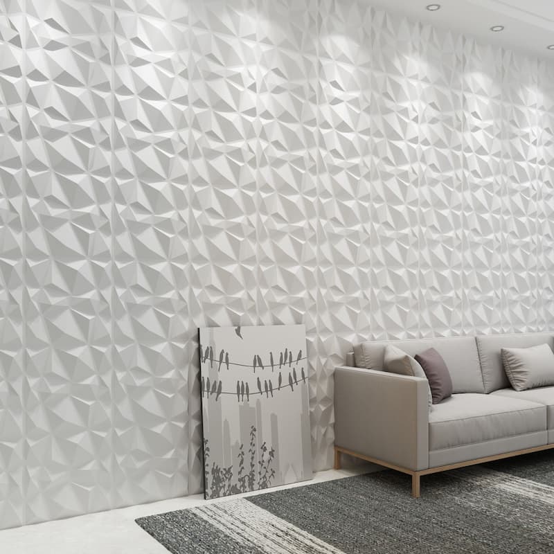 Art3d 3D Wall Panels PVC Diamond Design (32 Sq.Ft)