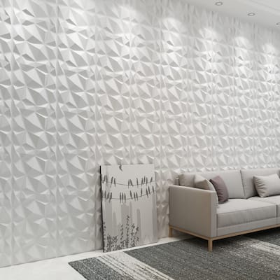 Art3d 3D Wall Panels PVC Diamond Design (32 Sq.Ft)