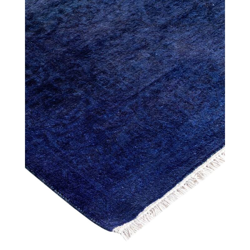 Contemporary Overdyed Wool Hand Knotted Runner - 2' 7" x 11' 7"