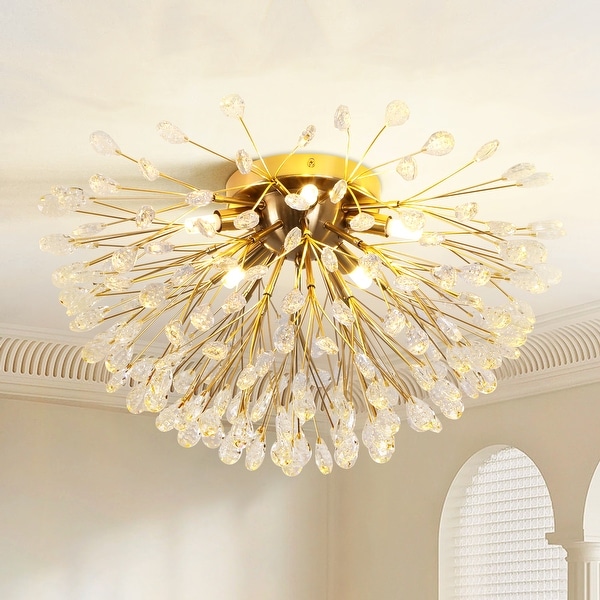 Rennnsan 5-Light Sputnik Starburst Semi-Flush Mount, Light - On Rennnsan 5-Light Sputnik Starburst Semi-Flush Mount, Light - On