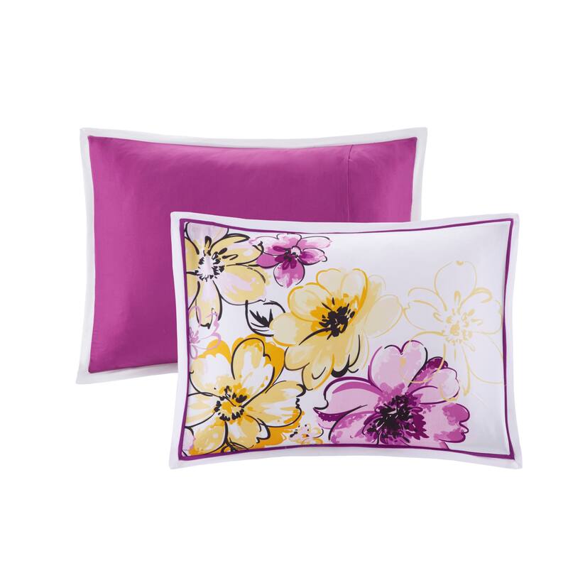 Ashley Floral Microfiber Comforter Set by Intelligent Design