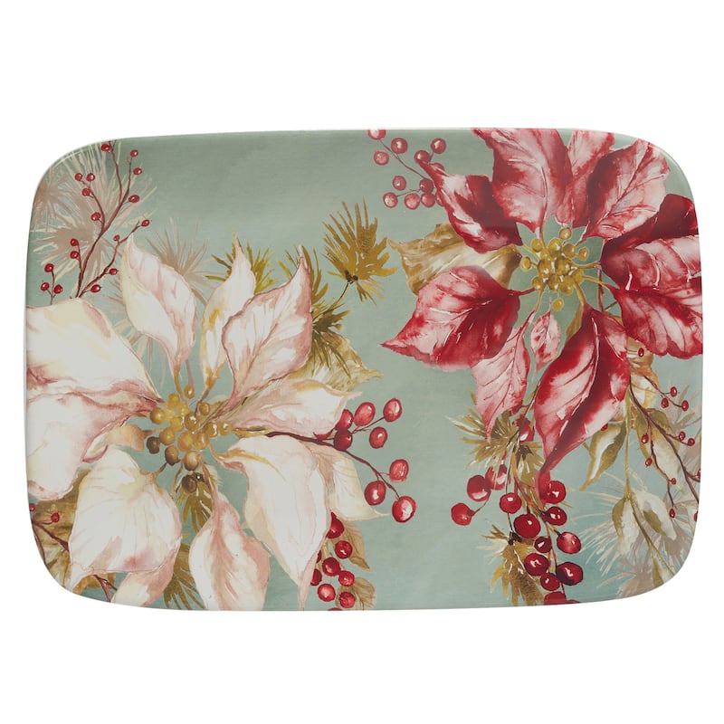 Certified International Winters Joy Rectangular Platter 14" x 10" - 14" x 10"