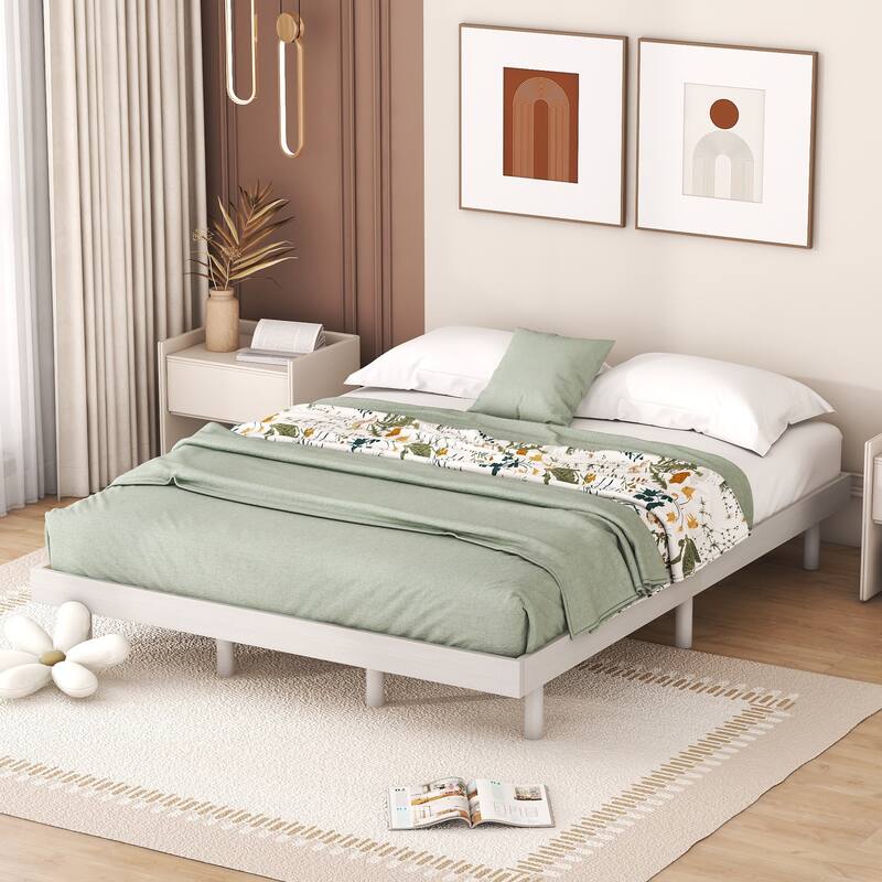 Modern Design Queen Floating Platform Bed Frame for Bedroom