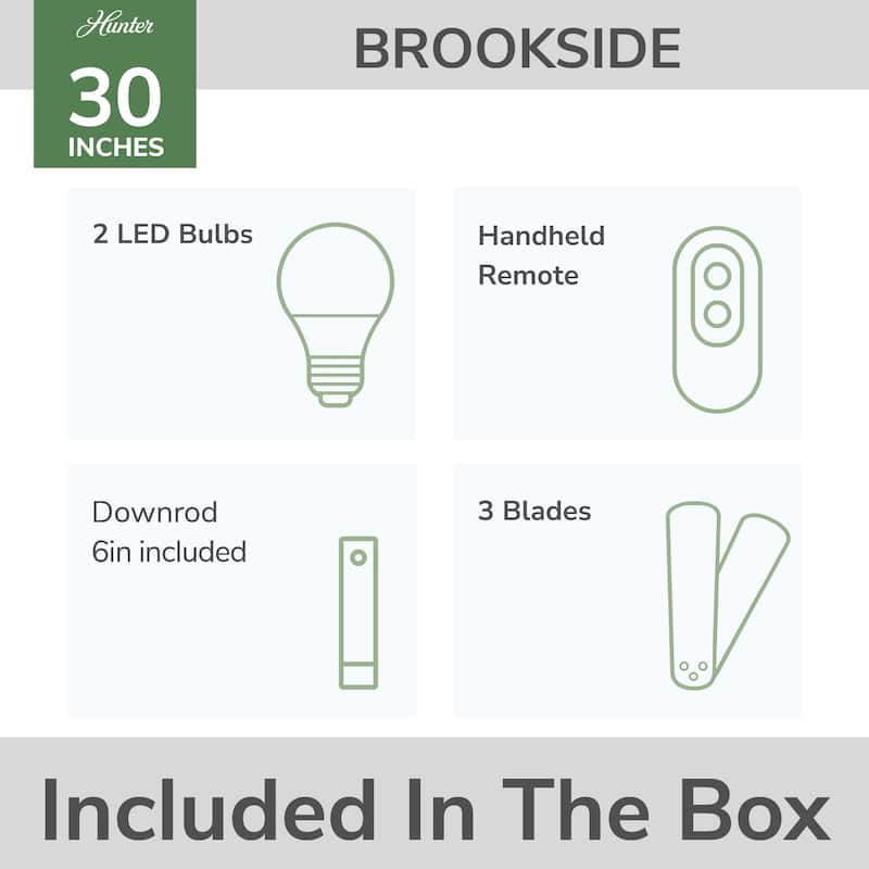 Hunter + Jasmine Roth Fandelier 30" Brookside Ceiling Fan w/ LED Light, Handheld Remote, Chandelier