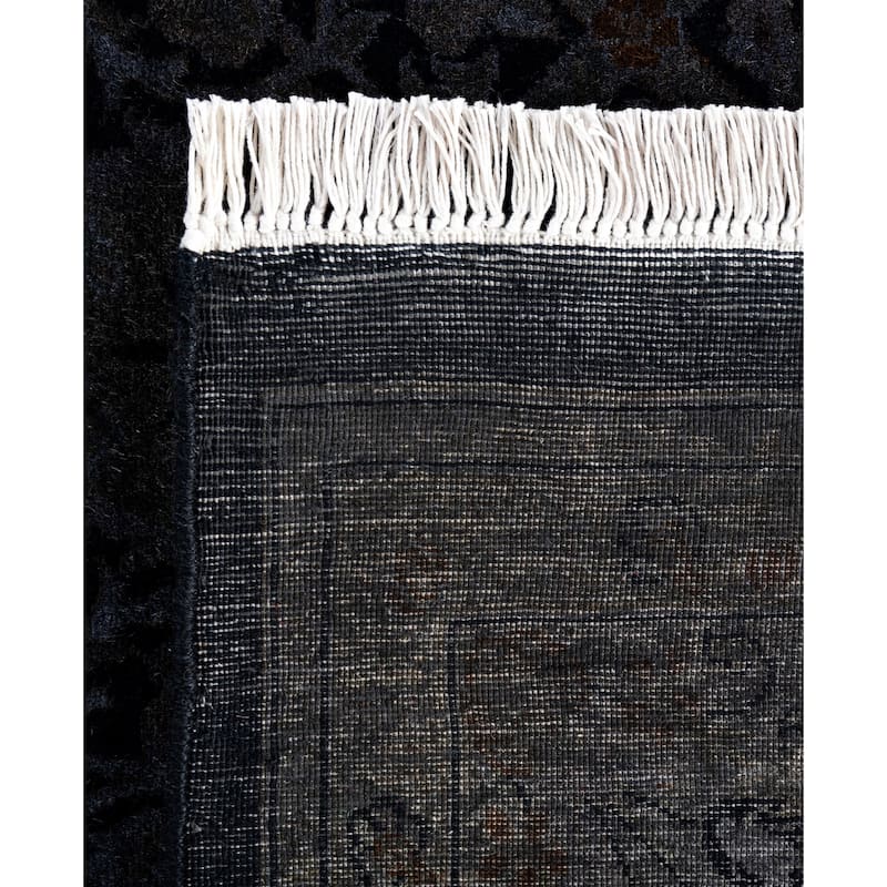 Overdyed One-of-a-Kind Hand-Knotted Area Rug - Black - 6' 2" x 6' 3"