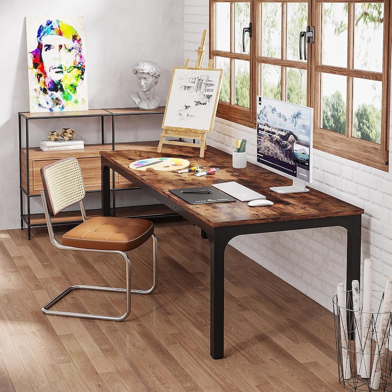 78.7" Extra Long Computer Desk/Table, Work Desk, Double Workstation Desk for Home Office