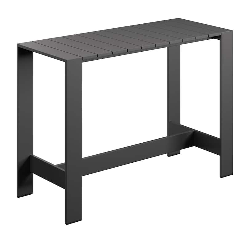Tahoe 59 Inch Rectangle Outdoor Aluminum Bar Table
