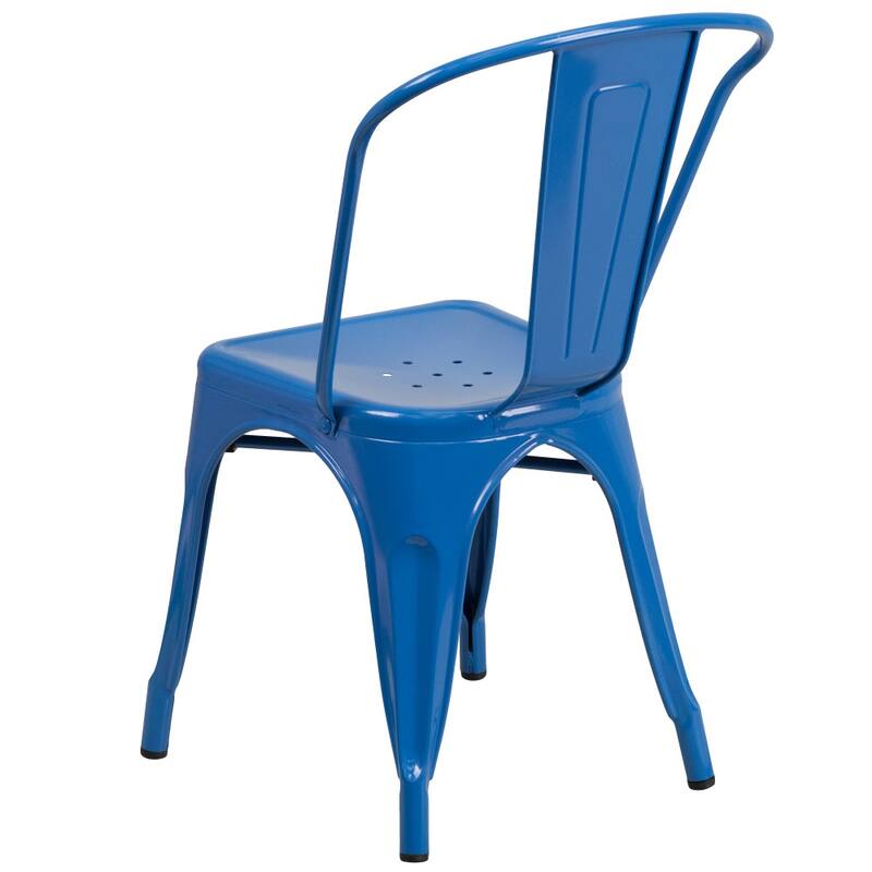 Metal Indoor/ Outdoor Stackable Bistro Chair (Set of 4)