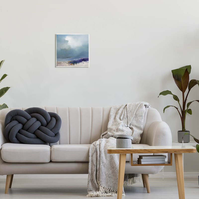 Stupell Overcast Ocean Splashing Waves Wall Plaque Art by Patrick Dennis