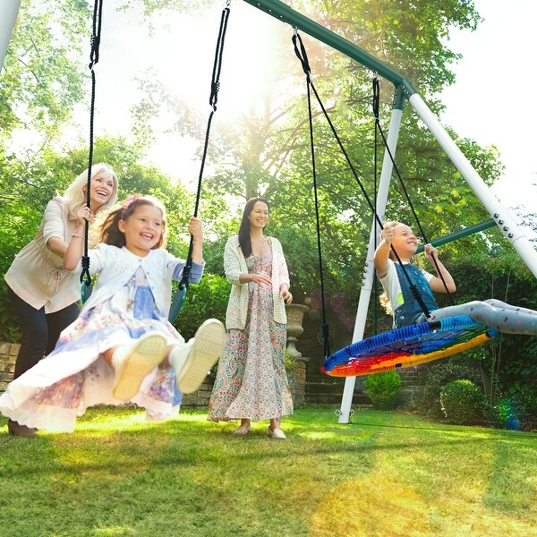 7.5ft Tall Swing Sets for Backyard 500lbs Heavy Duty Swing Set for Kids and Adults Outdoor Playground Sets for Backyards On Sale Bed Bath Beyond 41422180