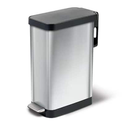 Glad Slim Stainless Steel Step Trash Can
