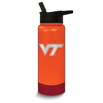 Collegiate Virginia Tech University Stainless Steel Silicone Grip 24 Oz. Water Bottle