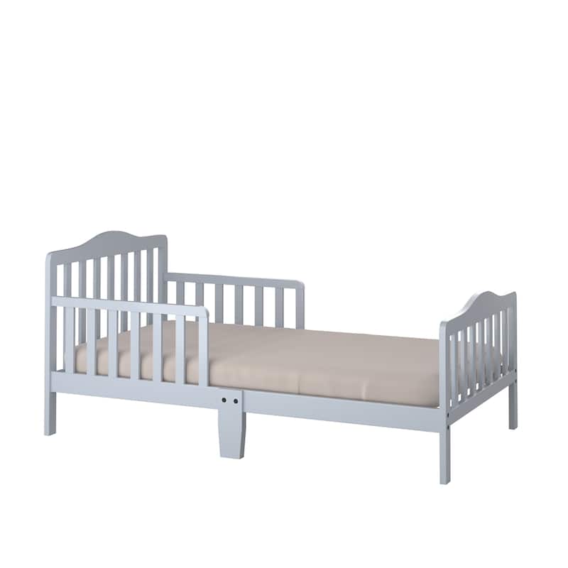 Costway Kids Toddler Wood Bed Bedroom Furniture w/ Guardrails - See Details