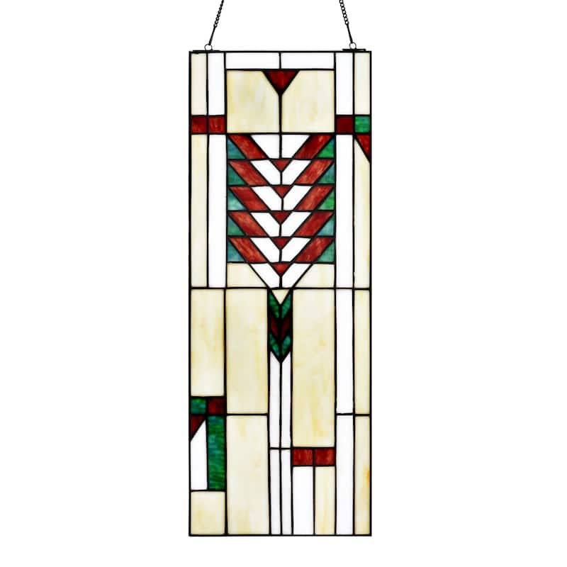 River of Goods 23.375"H Velt Praire Stained Glass Window Panel
