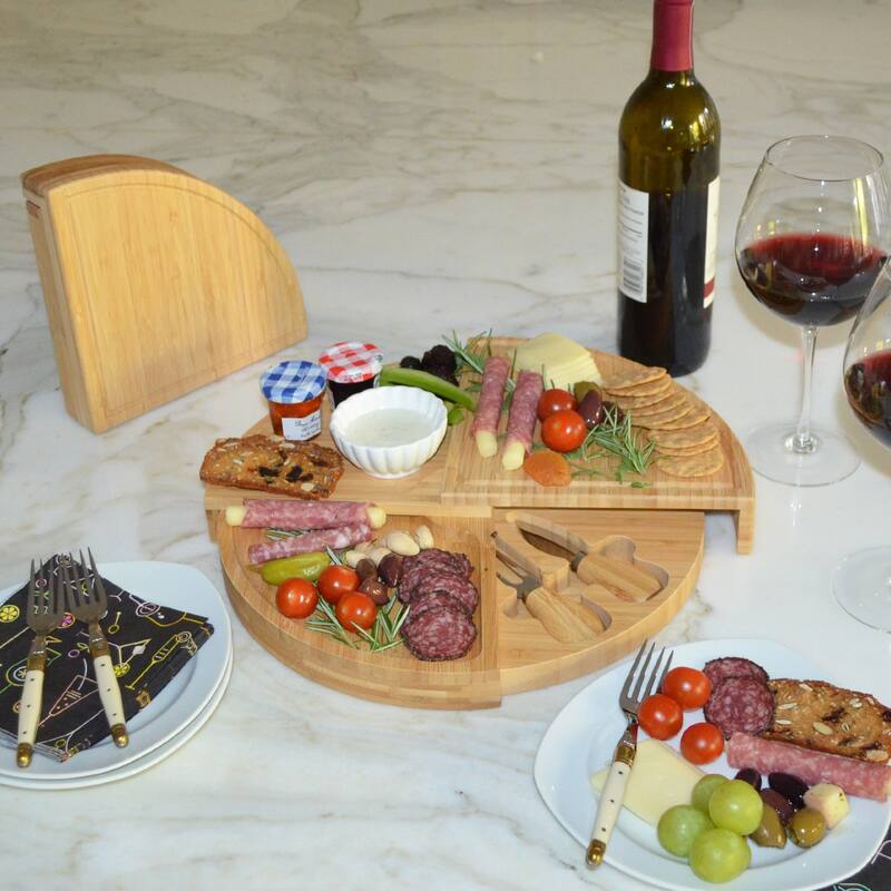 NCAA Nebraska University Cornhuskers Bamboo Cheese & Charcuterie Board