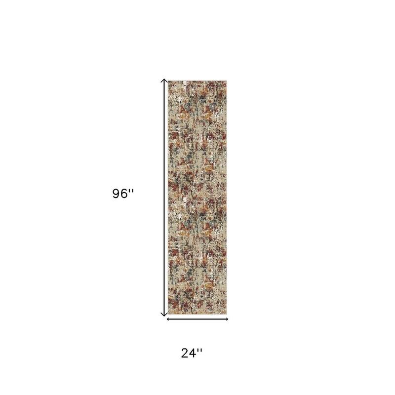 HomeRoots Abstract Modern Rectangle Area Rug