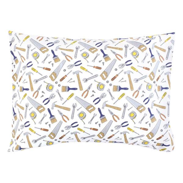 slide 1 of 1, Hudson Baby Infant Boy Cotton Toddler Pillow Case, Construction Work, One Size - Construction Work Construction Work - One Size
