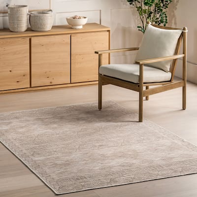 Nuloom Riya SpinClean Geometric Machine Washable Area Rug