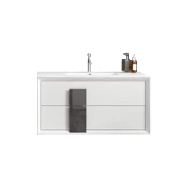 Shop Lucena Bath 40 Decor Cristal Vanity 2 Drawer With Ceramic Sink Overstock 31860007