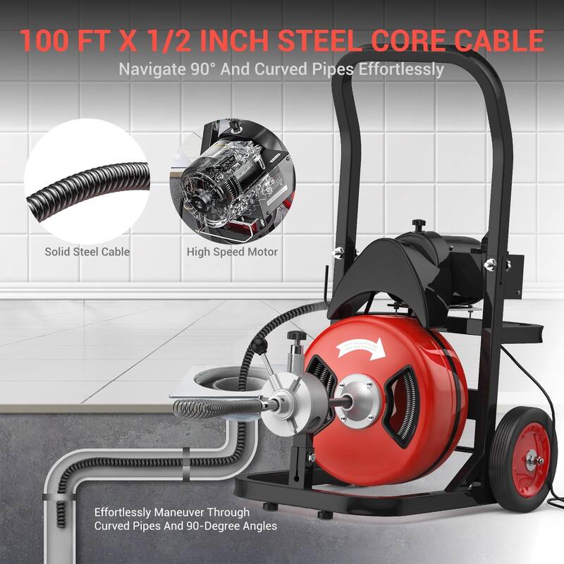 Electric Drain Cleaning Machin, Auto Feed Sewer
