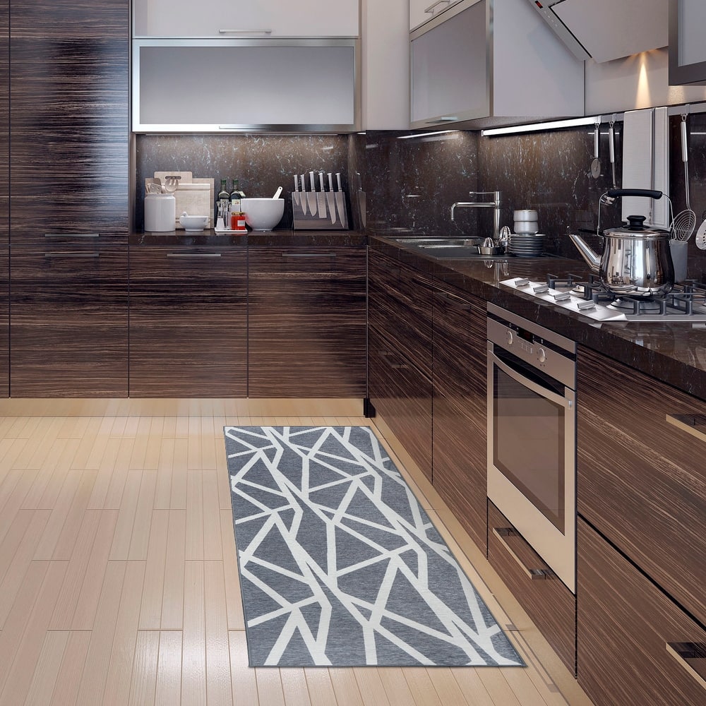 My Magic Carpet Flock Camel Washable Rug