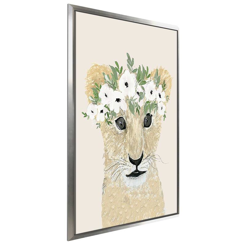 "A Little Lion" Print on Floating Canvas