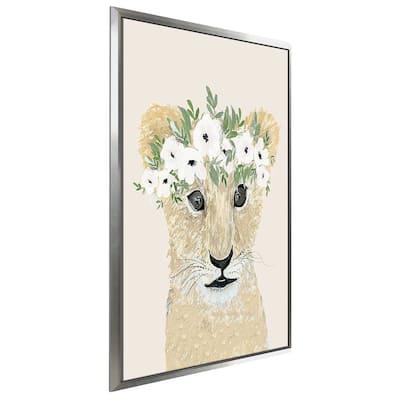 "A Little Lion" Print on Floating Canvas